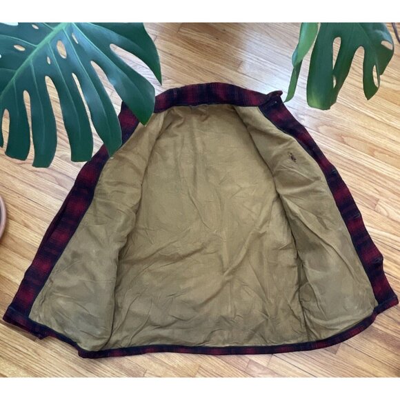 Vintage 50s 60s XL (size 46) Woolrich 503 Mackinaw Buffalo Plaid Wool Hunting Ja - Picture 3 of 11